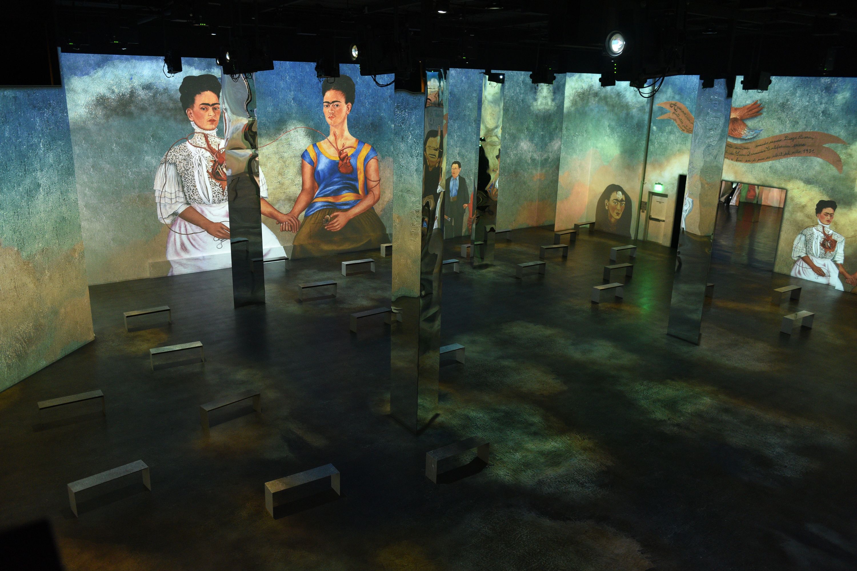 LOS ANGELES, CALIFORNIA - MARCH 30: Lighthouse Artspace Los Angeles - Immersive Frida Kahlo Preview on March 30, 2022 in Los Angeles, California. (Photo by Vivien Killilea/Getty Images for Lighthouse Immersive and Impact Museums)